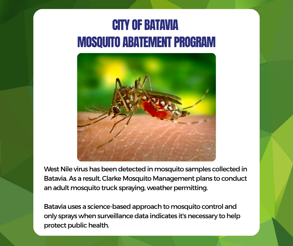 Mosquito and details about mosquito abatement program also listed in the conten
