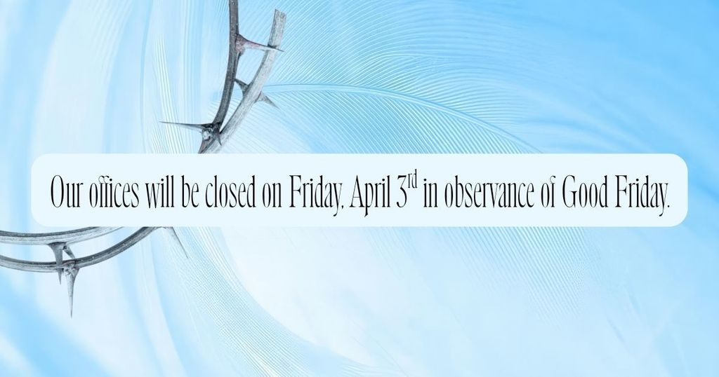 A notice stating City Hall will be closed on Friday, April 3rd.
