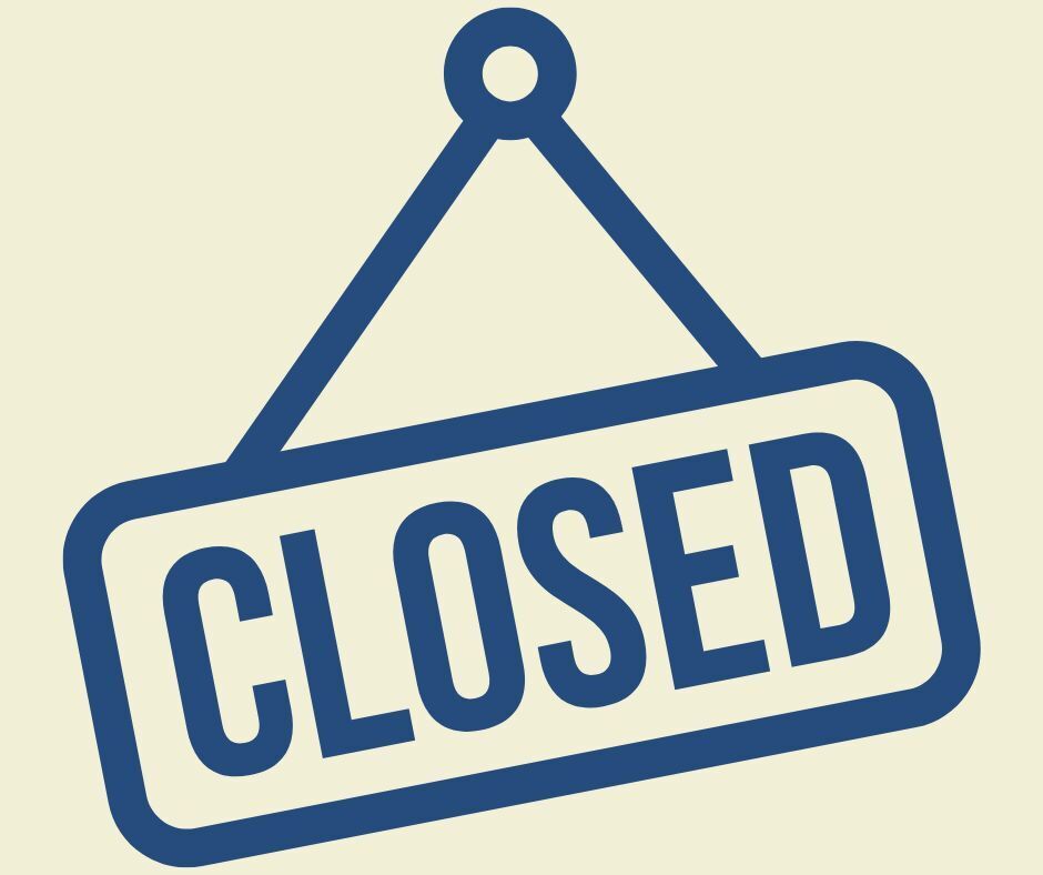 A closed sign.