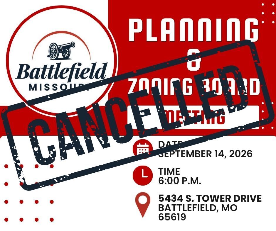 The P&Z Board Meeting on September 14, 2026 has been rescheduled to September 21, 2026 at 6:00 p.m.