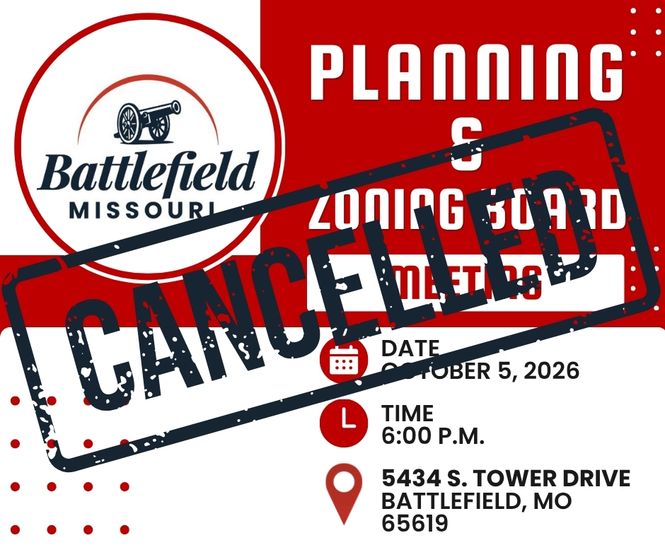 Planning and Zoning Meeting on 10/5 was cancelled.