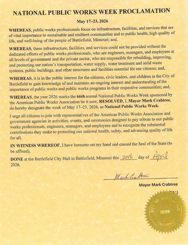 An images of the actual proclamation.