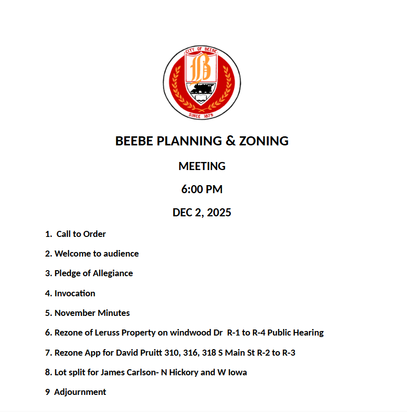 December P&Z Meeting