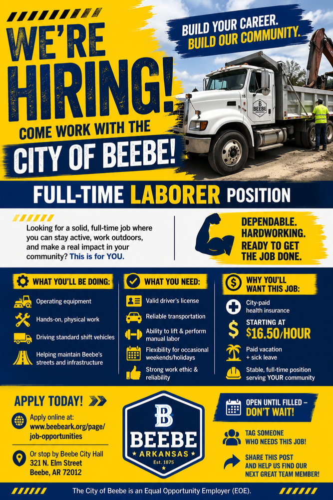 We're Hiring Full-Time Laborer Position