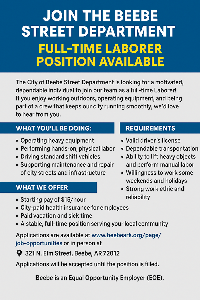 Join the Beebe Street Dept.