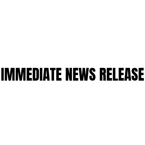 Immediate News Release in black on white background