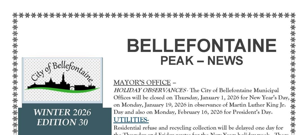 Winter Editions of the Peak News Insert