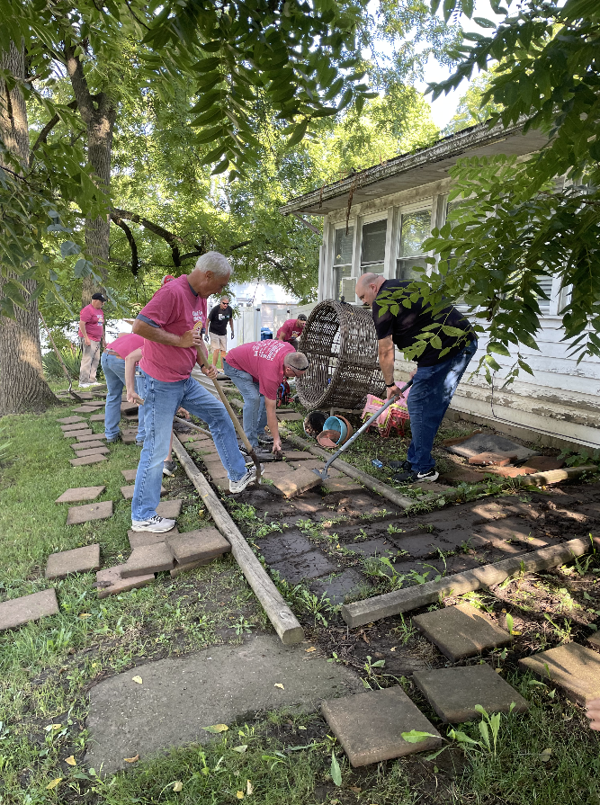 Volunteers at work