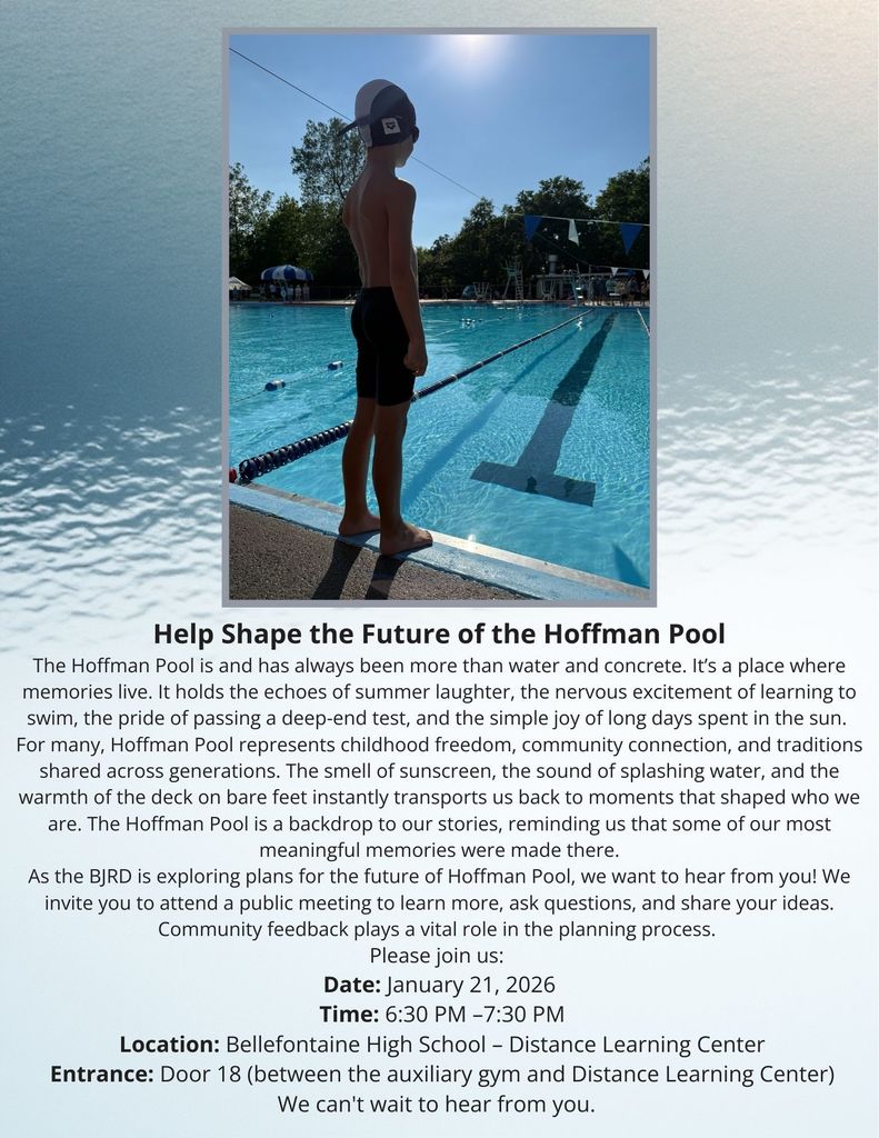 Help Shape the Future of the Hoffman Pool Meeting Flyer