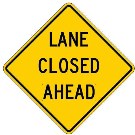 lane closed 