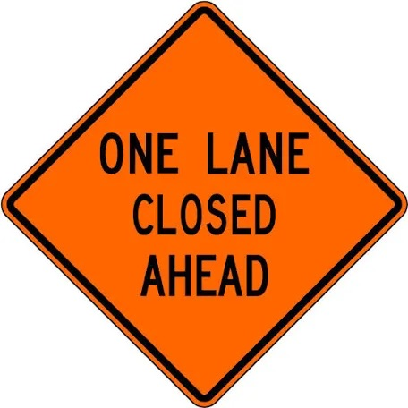 lane closed 