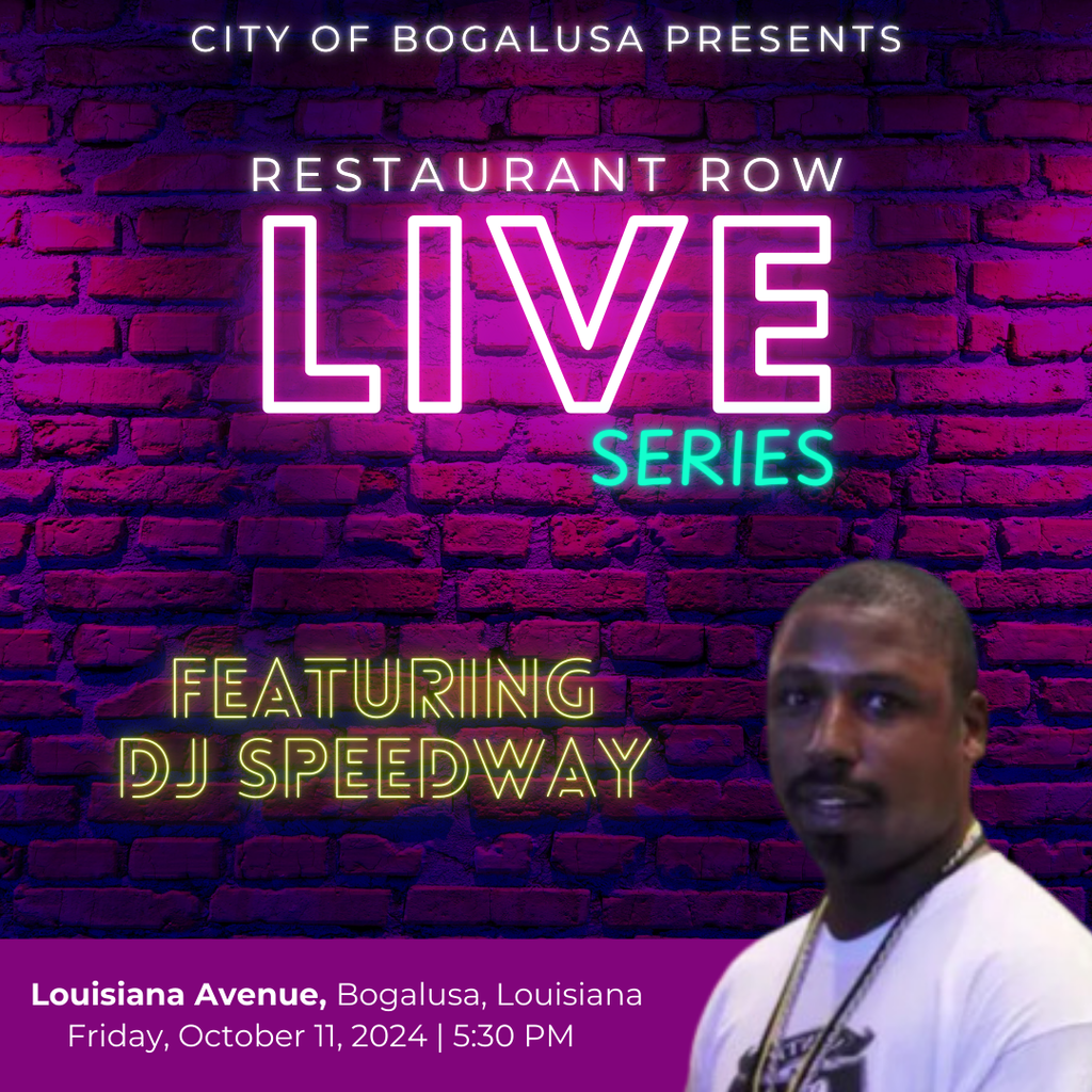 flyer for live music on restaurant row