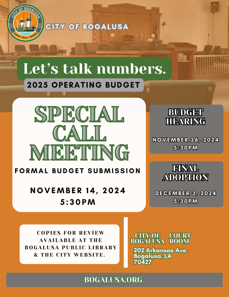 operating budget meeting flyer