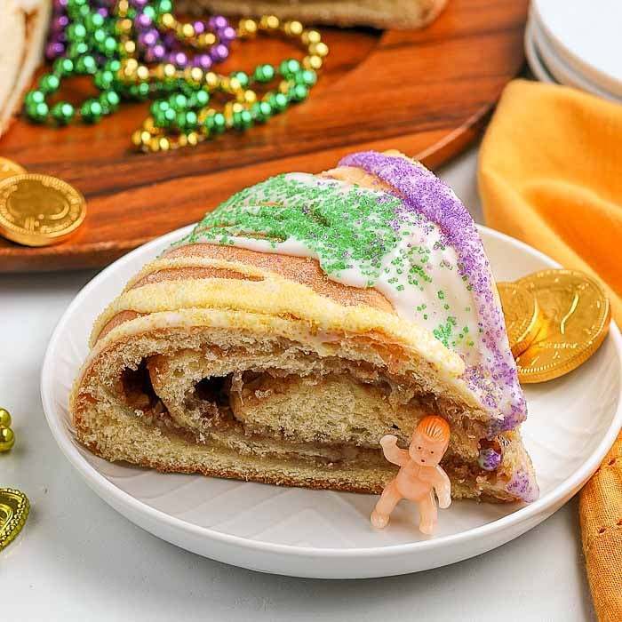 king cake stock photo