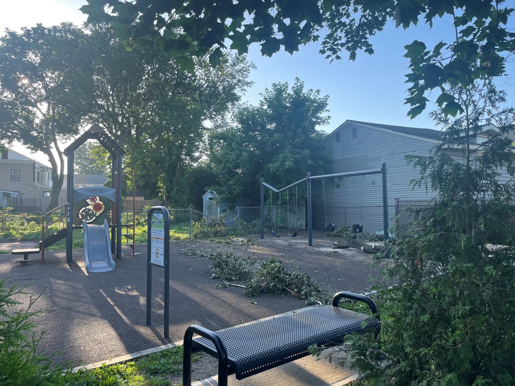 West Street Park Damage 
