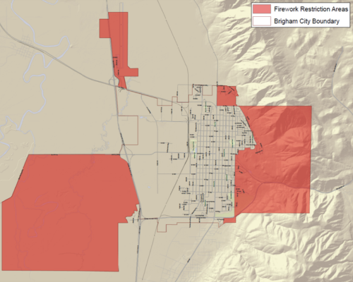 Fireworks restriction map