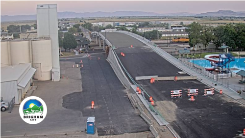 recent screenshot from camera live streaming the Forest Street overpass construction