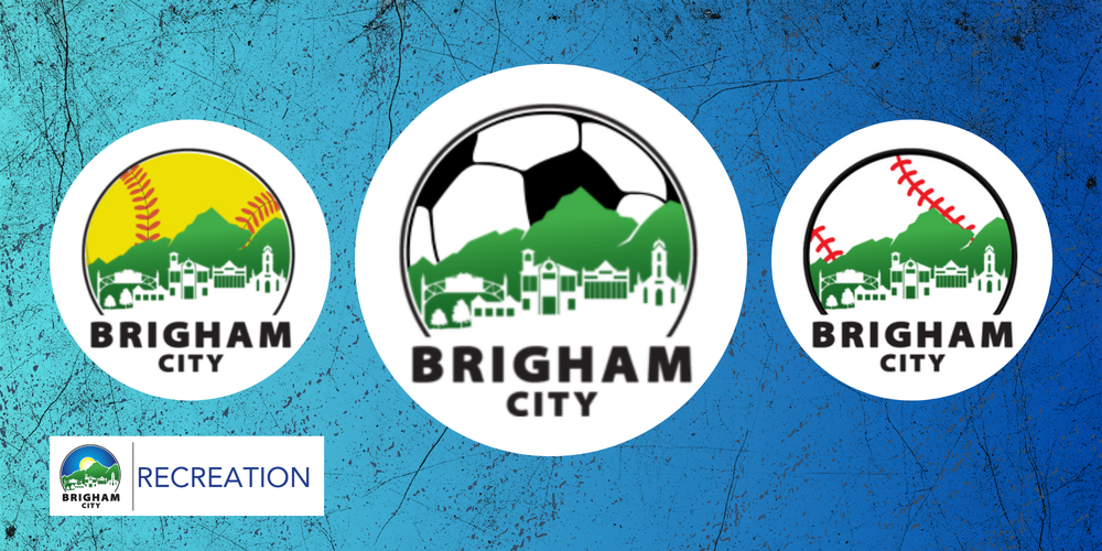 Softball, Soccer, and baseball Brigham City Logos