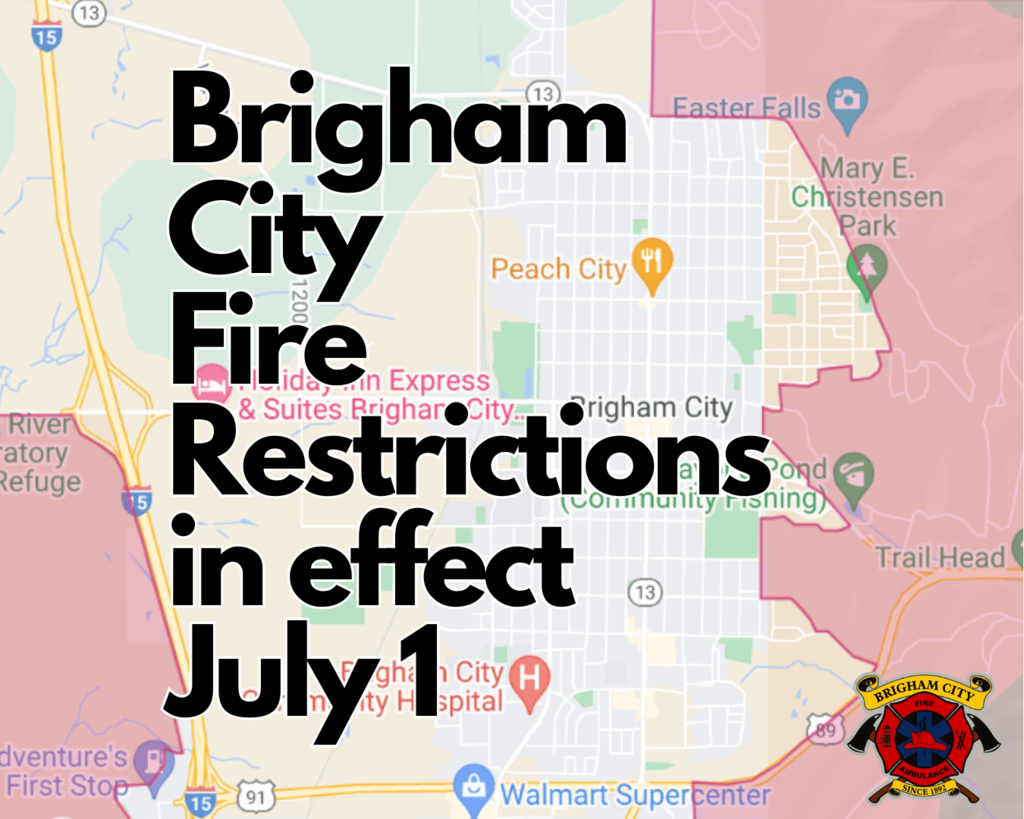 Brigham City fire restrictions map