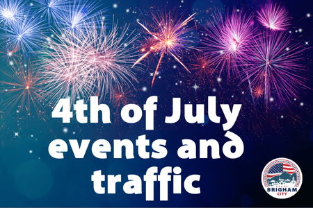 white text over fireworks in a night sky