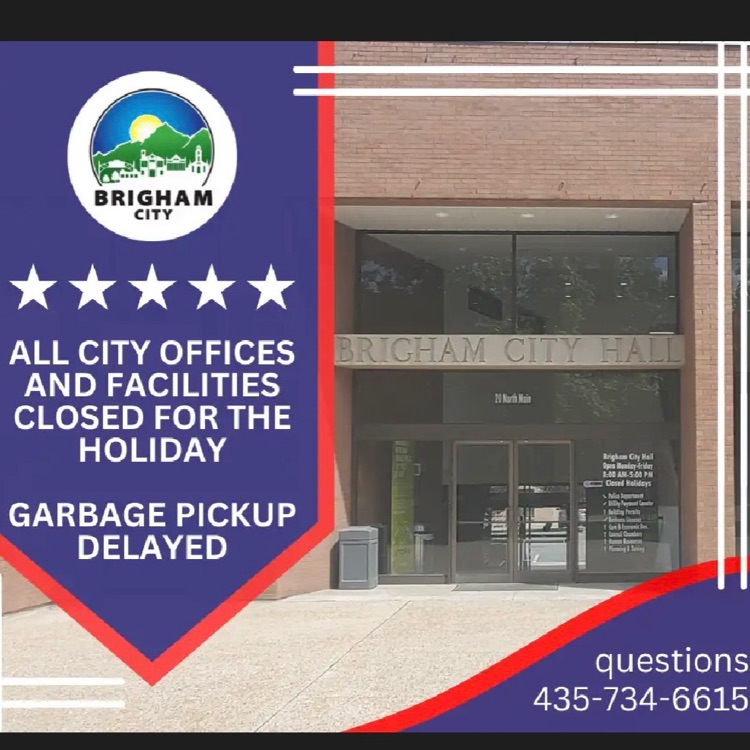 white text over an image of city hall