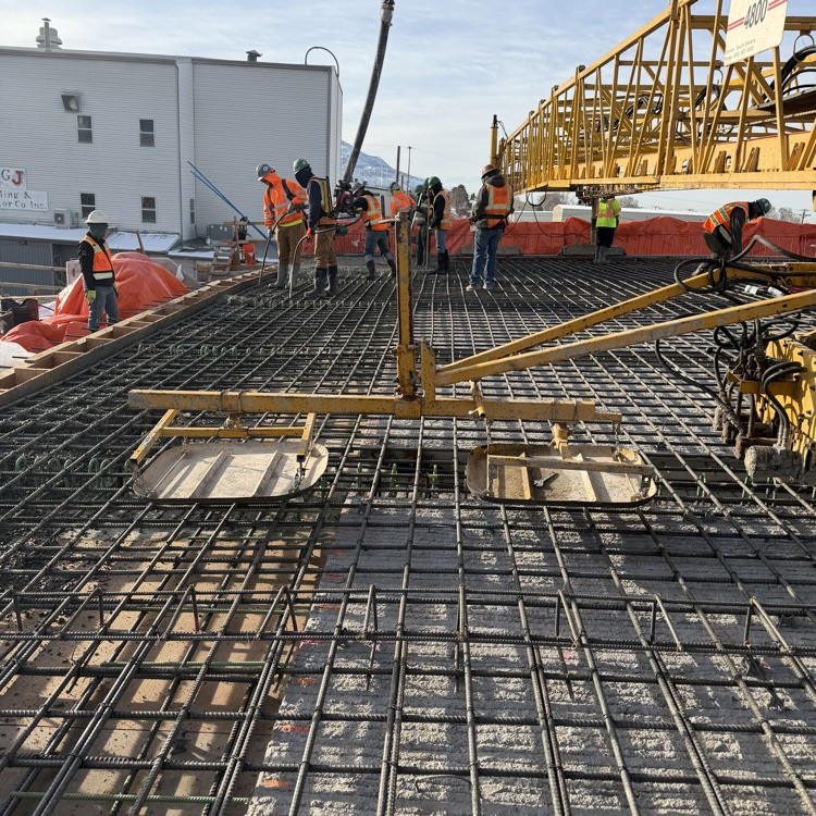 workers on top of the overpass
