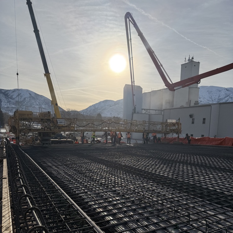 the overpass with the sun rising above it