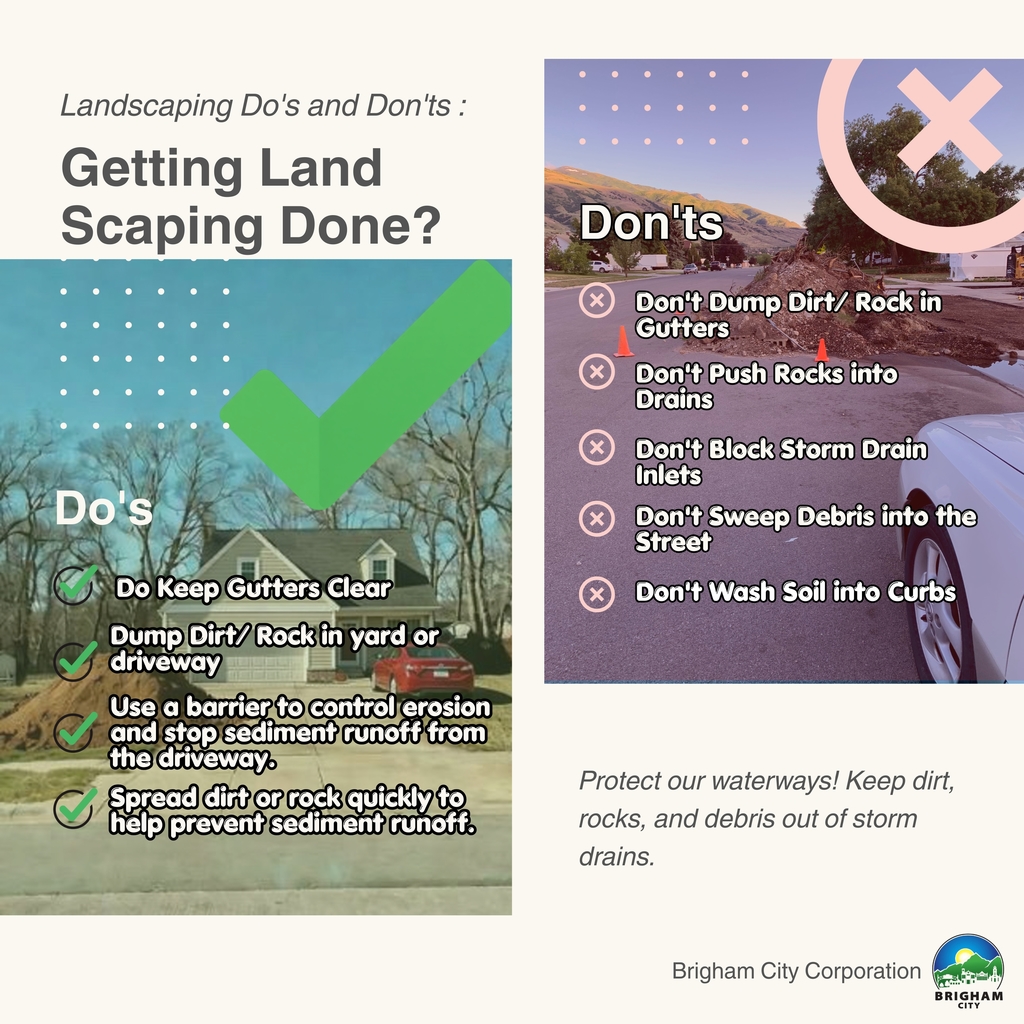 landscaping do's and don'ts flyer