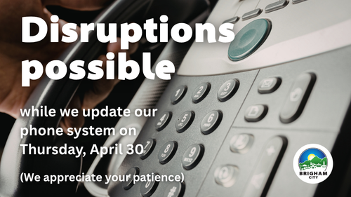 white text over a telephone handset