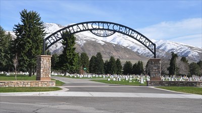 Picture of Brigham City Cemetery archway entrance