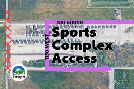 a map showing the new route to the sports complex