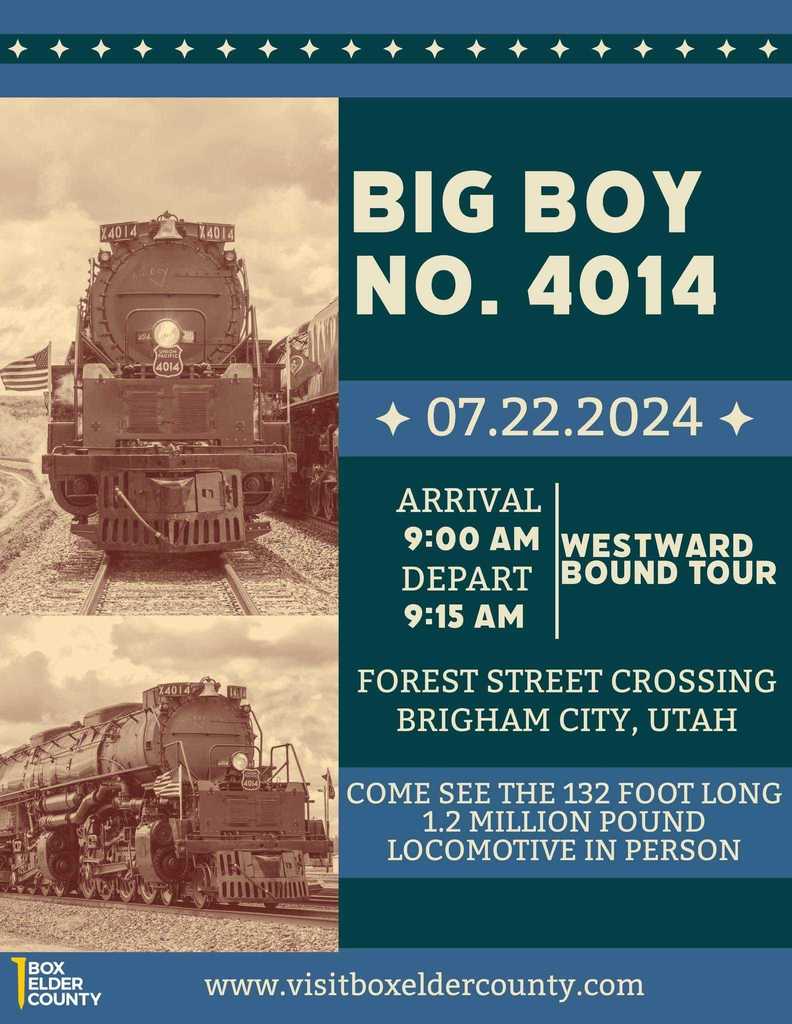 the Big Boy Number 4014 engine along with information about the event