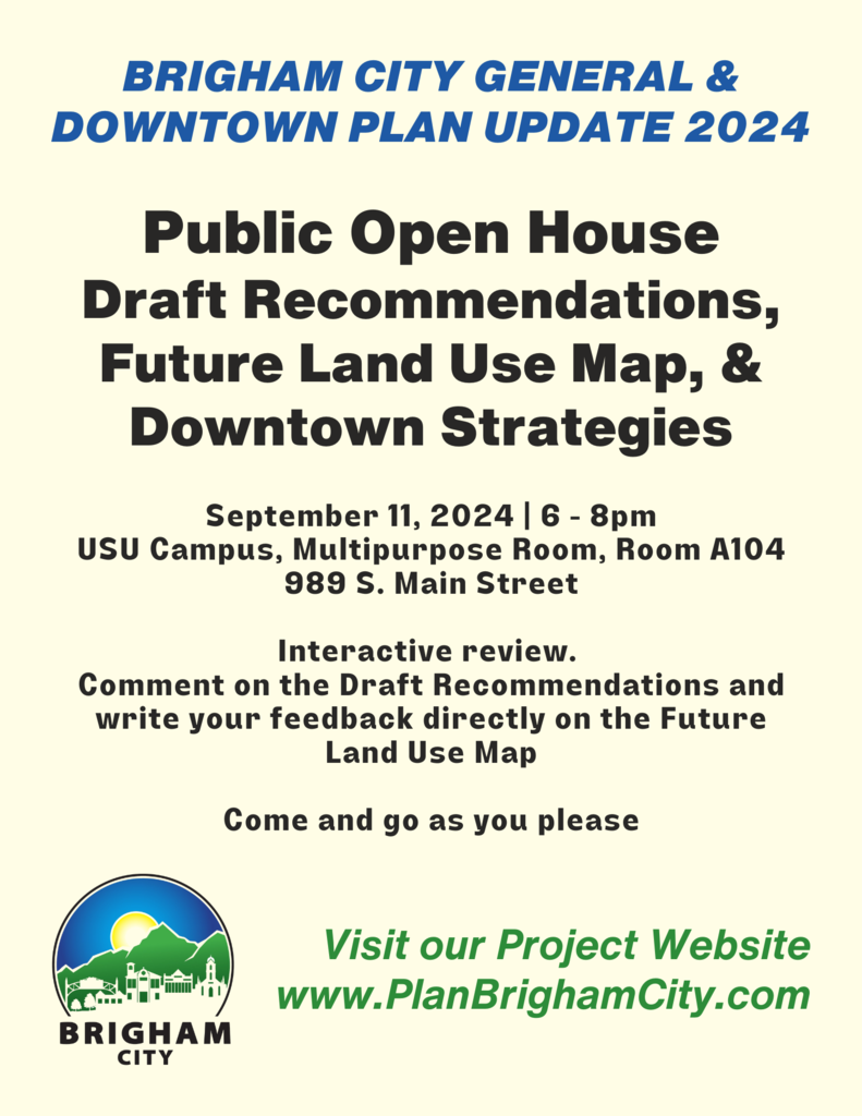 flyer for general plan open house