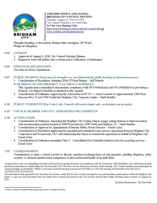 City Council Agenda