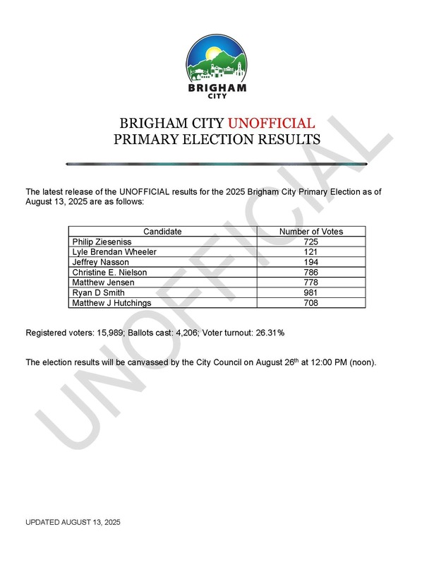 Unofficial Primary  Election Results