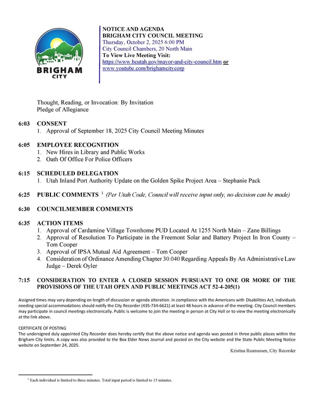 City Council Agenda