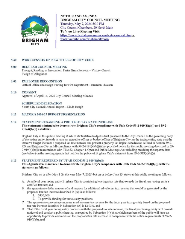 City Council Agenda