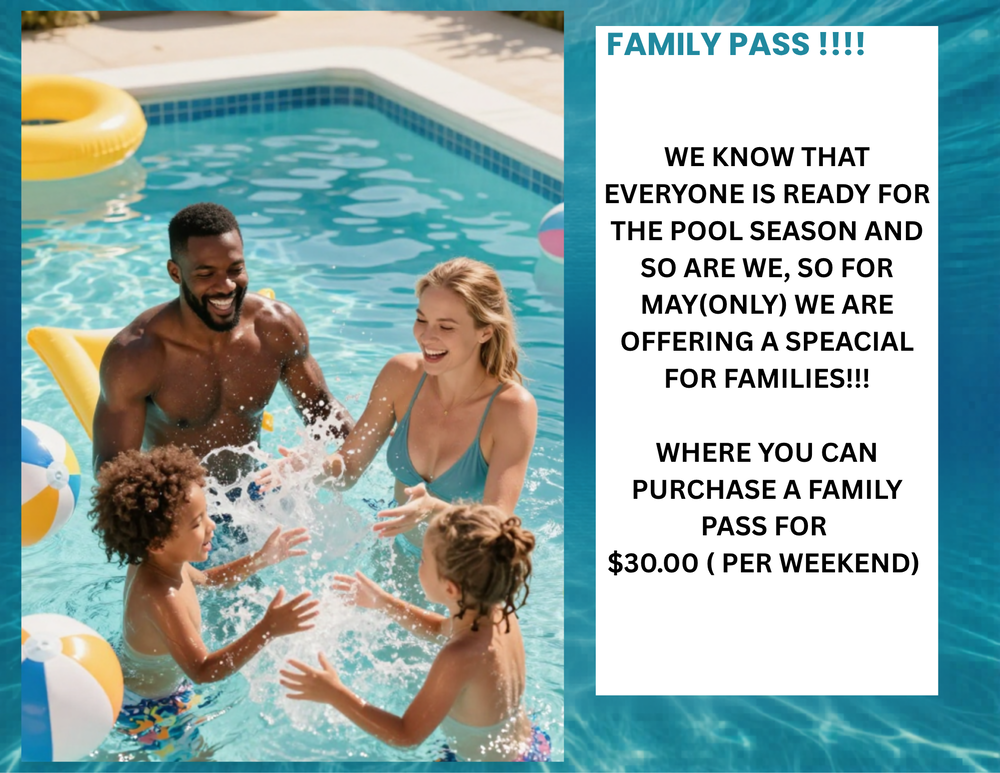 Family Pass for MAY ONLY!
