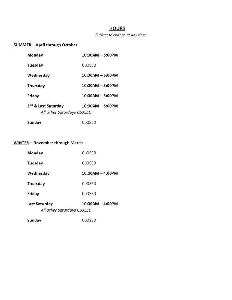Rubble Site Hours