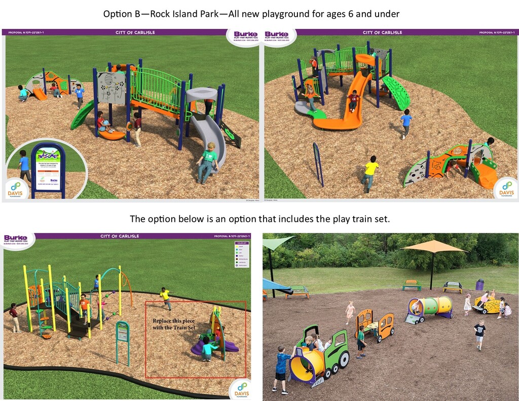 rendering of new playground for rock island park