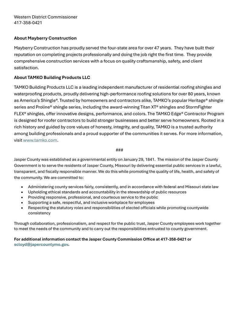 County Press Release Page 2