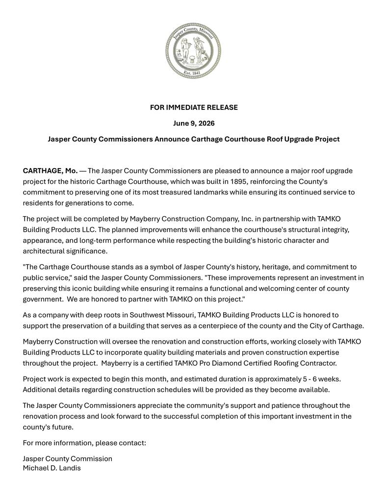 County Press Release Page 1