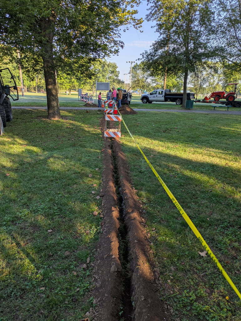 Ditch for electric line