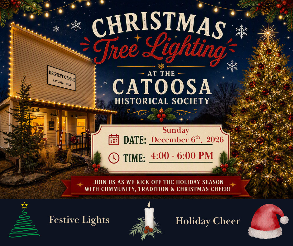 us post office and Christmas tree with christmas decor