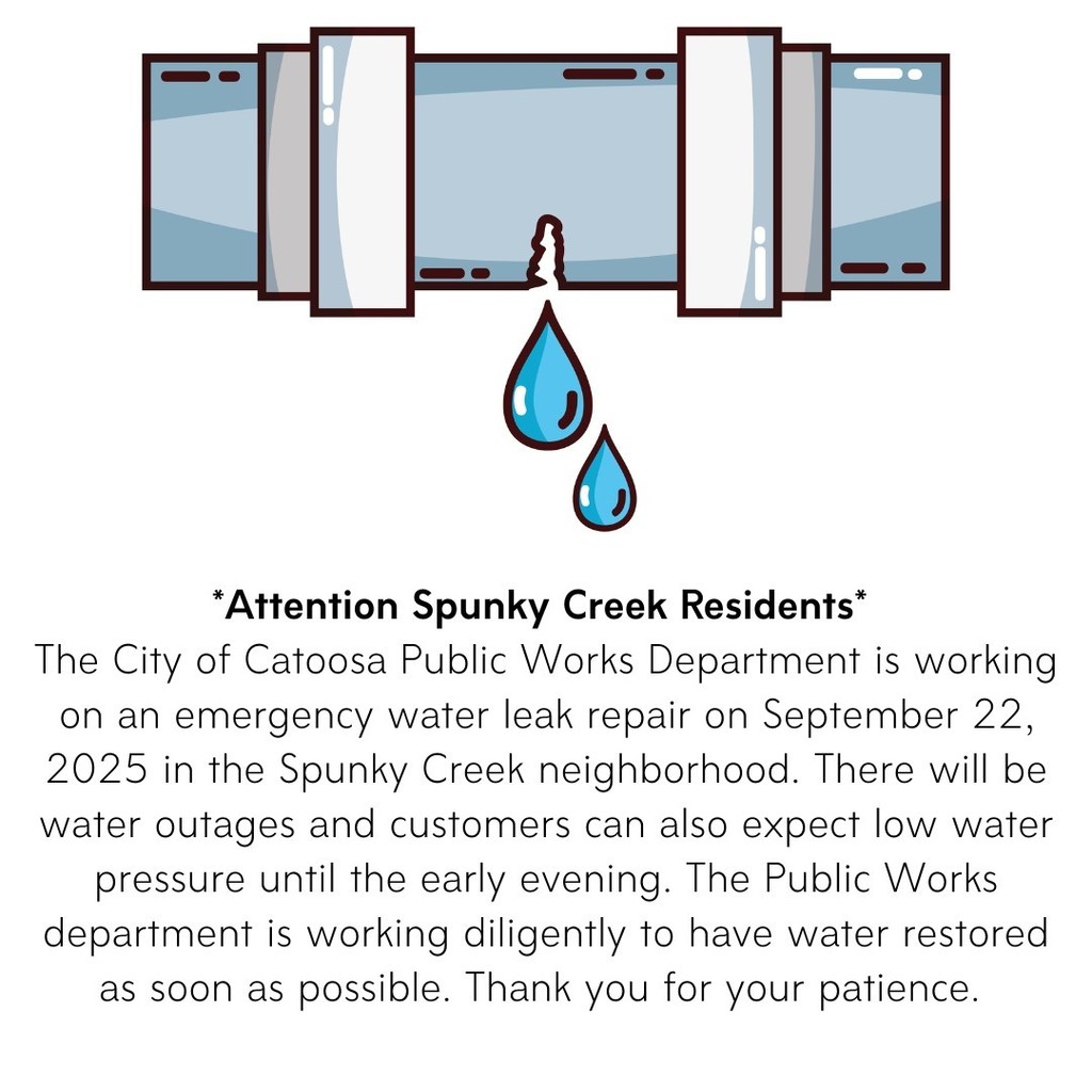 Spunky Creek water leak