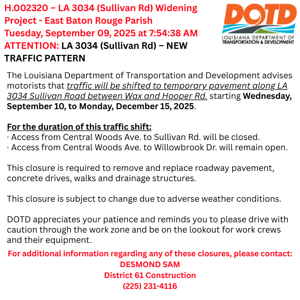 sullivan road update