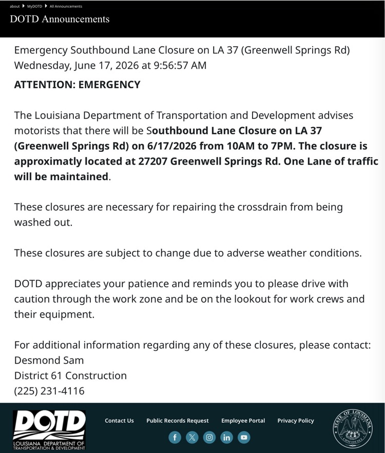 Greenwell springs road