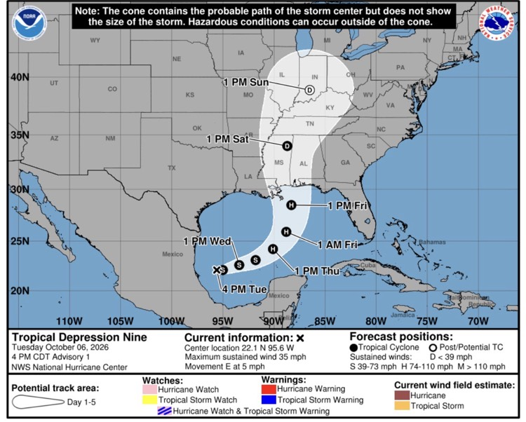 tropical depression 9