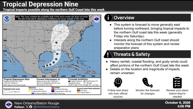 tropical depression 9