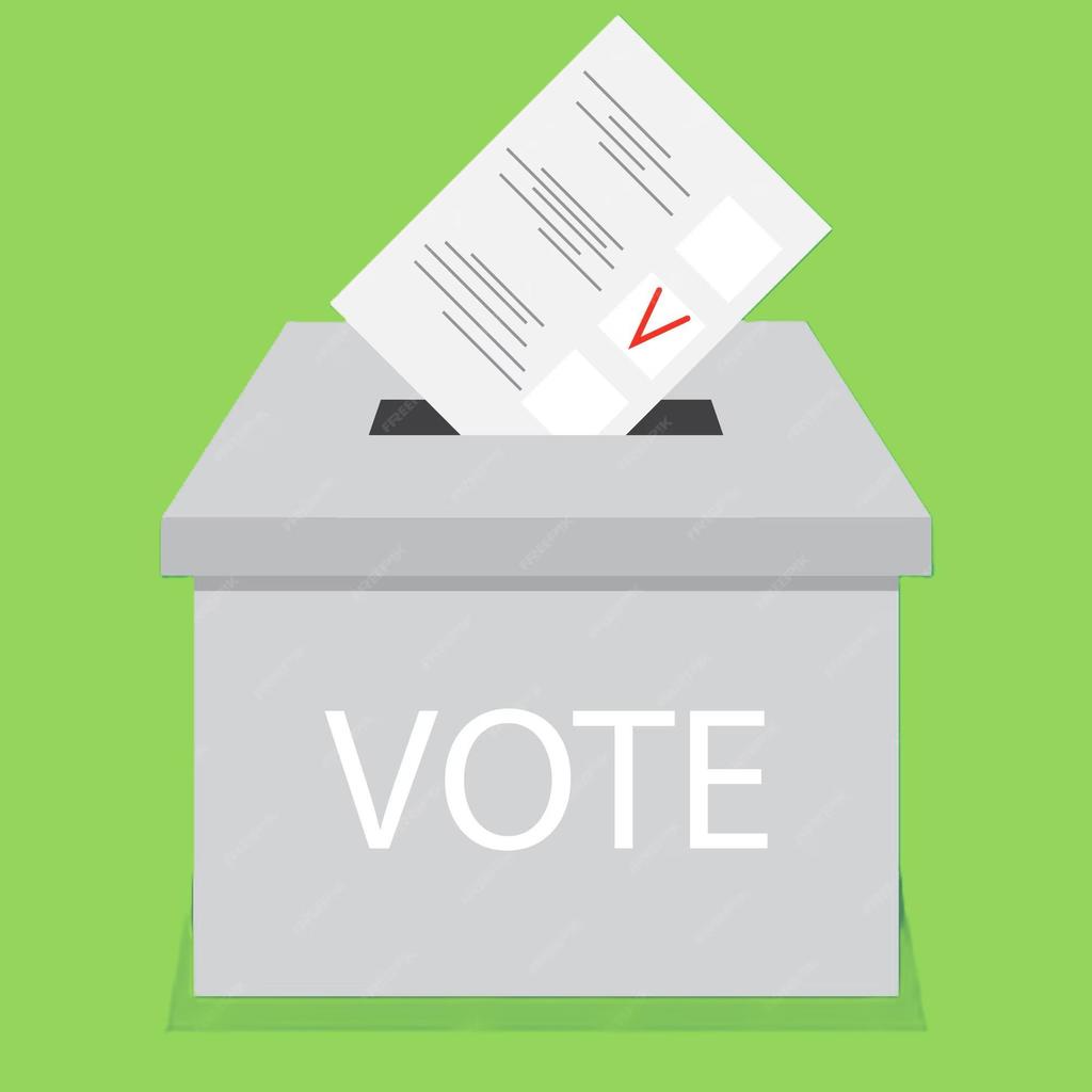 Dropping a vote into the ballot box